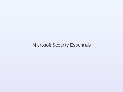 Microsoft Security Essentials