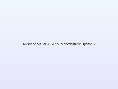 Microsoft Visual C++ 2015 Redistributable Update 3