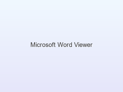 Microsoft Word Viewer