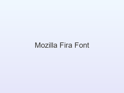 Mozilla Fira Font