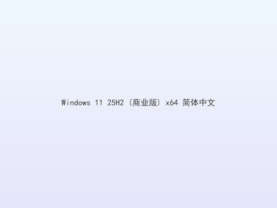Windows 11 25H2 (商业版) x64 简体中文