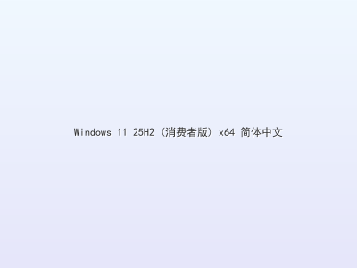 Windows 11 25H2 (消费者版) x64 简体中文